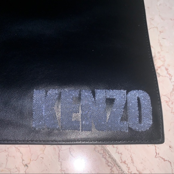 Kenzo Forever No? Oversized Black Textured Clutch - Picture 4 of 8